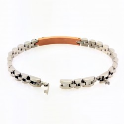 Klassieke Stijl Roségoudkleur-Zilverkleur Roestvrijstalen Armband met Anker