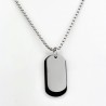 Zwart-Zilverkleur RVS Dubbel Militaire Hangers met Ketting