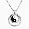 RVS Ketting + Grote Yin en Yang Hanger