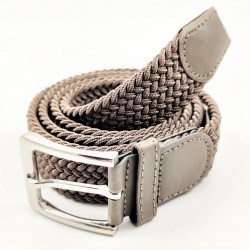 Gevlochten Canvas Stretch Riem Tan Kleur