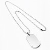 Roestvrijstalen Grote Dogtag met Ketting