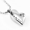 RVS Ketting + Hartvormige Ashanger Forever In My Heart - Mom