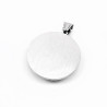 60cm x 3mm Visgraat Ketting + Yin Yang Hanger Dames - Heren - Stalen Zilverkleur - Geliefd Symbool