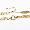 Dottilove Gentiana Ketting Dames - Geel Gold Plated op RVS - Verstelbare Schakelsketting