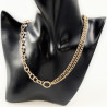 Dottilove Gentiana Ketting Dames - Geel Gold Plated op RVS - Verstelbare Schakelsketting