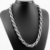 55cm x 10mm Gevlochten Ketting - Stalen Zilverkleur - Schakelketting Heren - Dames