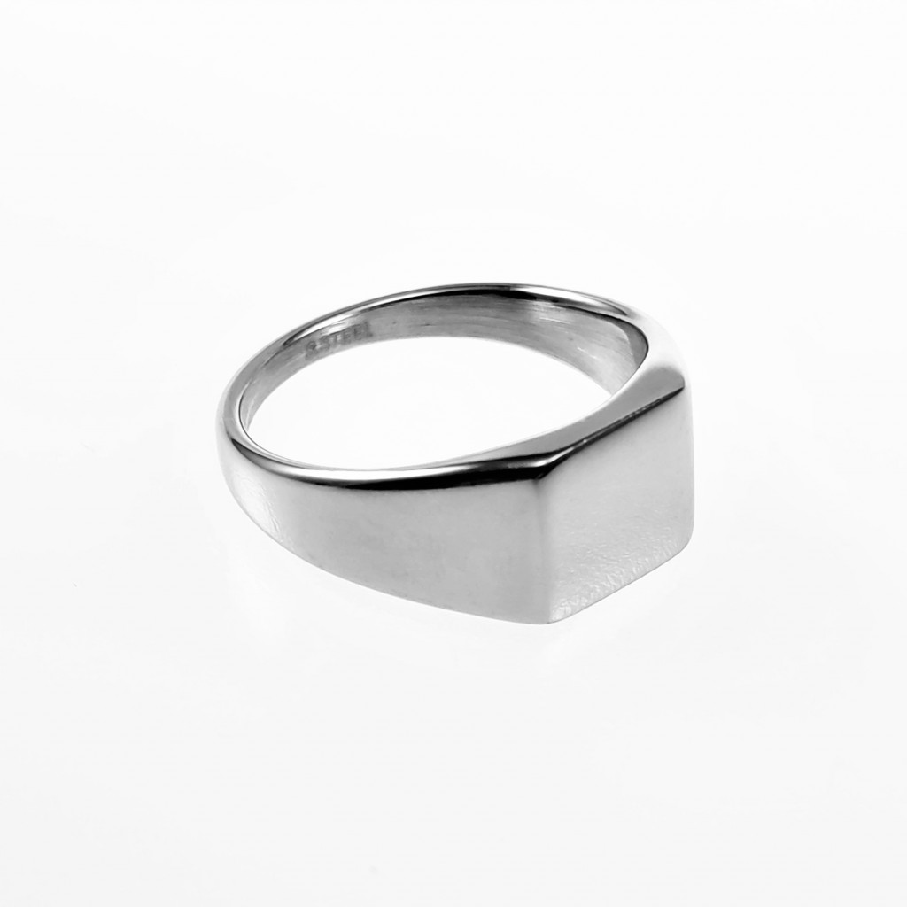 Smalle Zegelring Dames En Heren Stalen Zilver Kleur Unisex Ring Ring Omtrek Mm Diameter