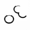 ∅19mm x 2,5mm Oorringen Unisex - Zwart PVD Coating Stalen - Ronde Oorbellen