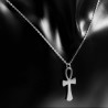 Ankh Ketting-Set Dames - Stalen Zilverkleur - Ketting + Ankh-Kruishanger + Ankh-Oorbellen