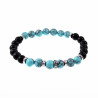 Natuursteen Kralen Armband - Turquoise Magnesite - Onxy - Armband Unisex - Dames - Heren