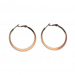 Ø40mm Oorbellen Dames -  Rosé Gold Plated - Oorringen Platte -Design