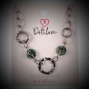 Schakelsketting met Natuursteen Groen - RVS Plated - Dottilove Dames Ketting