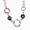 Schakelsketting met Natuursteen Groen - RVS Plated - Dottilove Dames Ketting