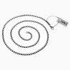 60cm x 3mm Jasseron-ketting + Kruishanger Unisex- Gepolijst RVS - Ketting met Symbolische Vrouw-Engel Kruis Hanger