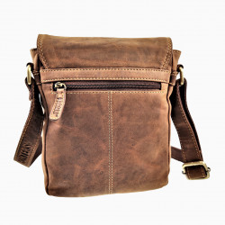 Hunters Crossbodytas Unisex - Bruin Buffelleer - Schoudertas - Tas met Omslag