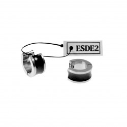 ∅13mm Oorbellen Dames - Heren - RVS met Zwarte PVD-Coating - XL Bredte Oorringen