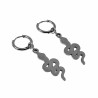 ∅14mm Oorringen Dames - Roestvrij Staal - Oorbellen met Slangen Hanger