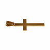 40mm x 20mm Kruis Hanger Unisex - Verguld Geborsteld RVS - Kruishanger Dames - Heren