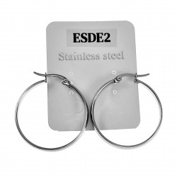 ∅30mm x 4mm Oorbellen Dames - Gepolijs RVS - Oorringen