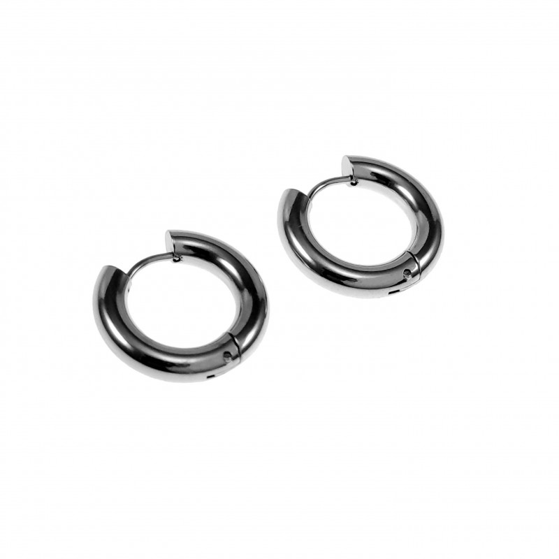 Ø20mm x 4mm dikke Oorringen Unisex - Gepolijst RVS - Oorbellen Dames - Heren