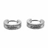 ∅13mm x 4mm Oorringen Unisex - Zand-Design - Gepolijst RVS - Oorbellen met Streep