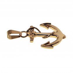 Anker Hanger Heren - Verguld RVS - Nautische Hanger - Ankerhanger