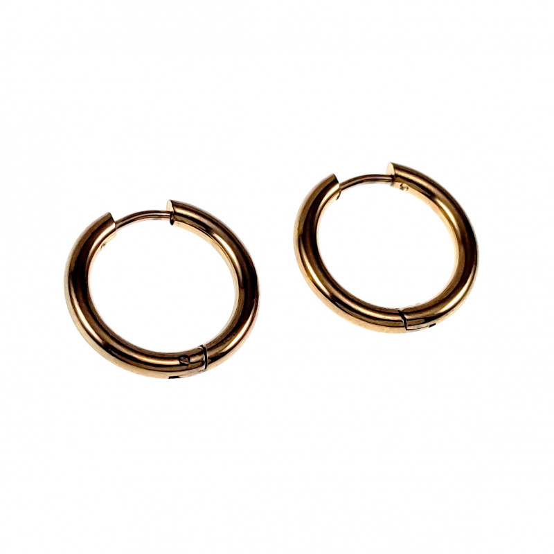 ∅18mm x 2,5mm Oorringen Unisex - Verguld RVS - Oorbellen Dames - Heren