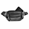 Heuptasje Unisex - Zwart Rundleer - Buideltas - Informal Crossbodytas - Slingbag