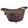 Grote Heuptasje Unisex - Bruin Rundleer - Buideltas - Informal Crossbodytas - Slingbag