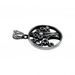 Levensboom Hanger Dames - Zilverkleurig RVS - Levensboomhanger -Tree of Life Hanger