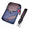 Telefoontas Heren - Marineblauwe Echt Leer - Riemtas - Heuptas - Schoudertas - Crossbodytas - 6,5 inch Telefoons Tas