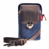 Telefoontas Heren - Marineblauwe Echt Leer - Riemtas - Heuptas - Schoudertas - Crossbodytas - 6,5 inch Telefoons Tas