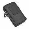 Telefoontas Heren - Zwart Echt Leer - Riemtas - Heuptas - Schoudertas - Crossbodytas - 6,5 inchTelefoons Tas