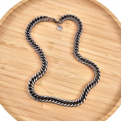 54cm - 10mm Ketting Heren - Gepolijst RVS - Gourmet-Schakelsketting