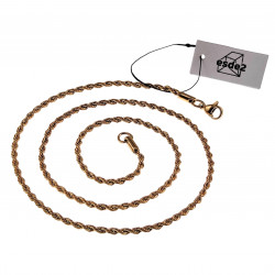 45cm of 50cm - 2mm Kord Ketting Unisex - Verguld RVS - Goudkleurige Kordketting Dames - Heren