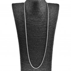 80cm of 50cm - 2mm Kord Ketting Unisex - Gepolijst RVS - Zilverkleurige Kordketting Dames - Heren