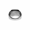 Zegelring Heren - Gepolijst RVS - Grieks Desing - Ring met Onyx