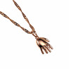 Ketting met Hanger Dames - Rose Gold Plated - Halsketting Set - Rope Oval Ketting met Babyhandje