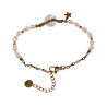 Armband Dames - Gold Plated RVS - Zoetwaterparels Armband - Verstelbaar