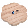 ∅12mm Oorbellen Dames - RVS Zilverkleur - Oorknopjes met Blauwe Kattenoog Kristal