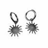 ∅14mm x 2mm Oorbellen Dames - Gepolijst RVS - Ooringen met Zonnehanger