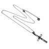 Ketting met Kruis Unisex - Gepolijst RVS - Kabelketting met Kruishanger - Verstelbaar - 55cm Ketting-Set Dames - Heren