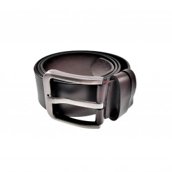 Leren Riem Heren - 100% Echt Leer - Donker Roodbruin Riem - 48mm Brede Riem - Taillemaat 102 tot 112cm - Totale lengte 126cm