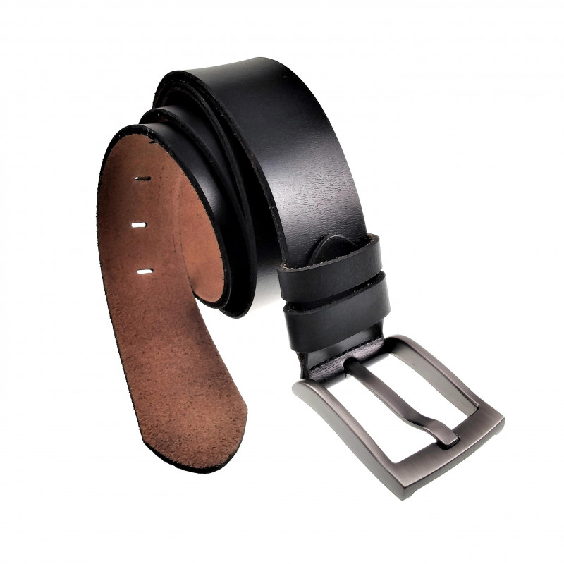 Leren Riem Heren - 100% Echt Leer - Zwarte Riem - 42mm Brede Riem