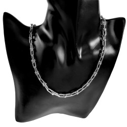 50cm Ketting Dames - Gepolijst RVS - U-Schakelsketting - Verstelbaar