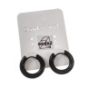 ∅20mm x 4mm Oorbellen Unisex - zwarte PVD-coating RVS - Oorringen Dames - Heren