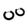 ∅20mm x 4mm Oorbellen Unisex - zwarte PVD-coating RVS - Oorringen Dames - Heren