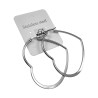 ∅55mm Oorbellen Dames - Gepolijst RVS - Hart Oorringen