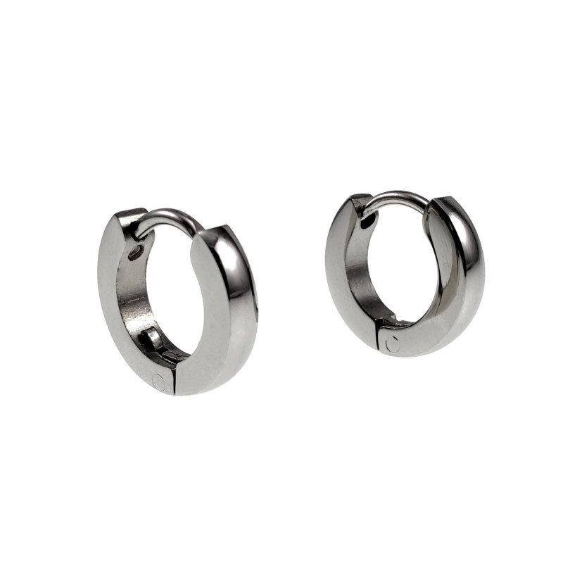 ∅10mm x 2mm Oorbellen Unisex - Gepolijst RVS - Oorringen Dames - Heren