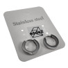 ∅13mm x 2mm Oorbellen Unisex - Gepolijst RVS - Oorringen Dames - Heren